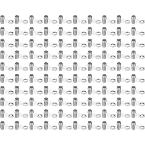de 100 supports de LED chromés en plastique de 3 mm pour (1/4)