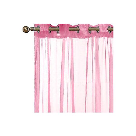 Tüll-Hintergrundvorhänge, halbverdunkelnd, elegante Vorhänge für Hochzeiten (134 x 160 cm, Pink)