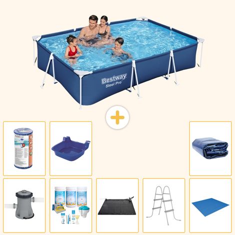 Bestway Bestway Steel Pro Rectangulaire - 300x201x66 cm - 9-pièces  S21574 (1/3)