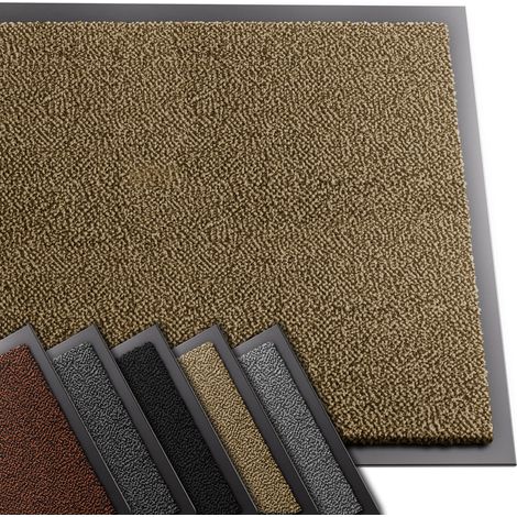 VOUNOT® Rutschfest Fußmatte Schmutzfangmatte, Läufer Flur dünn Beige 60x90cm