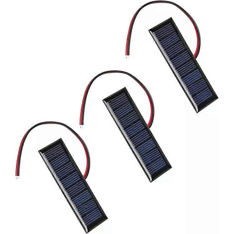 20 Stück 4V 02W Solarpanel, wasserdicht, 2-adrig, 8 Solarzellen, für Sicherheitskameras, kleine Heimbeleuchtungssysteme, Ladegeräte (1/4)