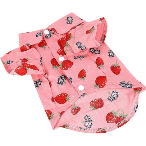 Chemise pour chien douce pour la peau, respirante et lavable, idéale pour le printemps et l'été XZCS16 Fraise (1/2)
