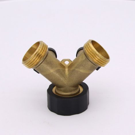 Sollbry Doppel-Waschmaschinen-Wasserhahn, 2-Wege-Y-Verteiler 3/4 Zoll zum Anschluss von 2 Geräten, Doppel-Waschmaschinen-Wasserhahn (1/5)