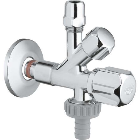 Robinet de réglage double 1/2″, chromé (22036000) (1/2)