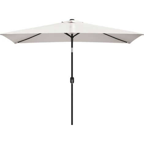 Ombrellone da giardino 200 x 300 cm rettangolare bianco sabbia 020008031