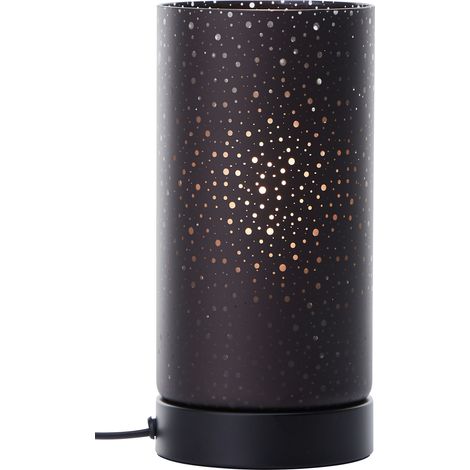 Lampe de table brillante Scarlett, 24 cm, E27, effet lumineux. Noir mat. (1/5)