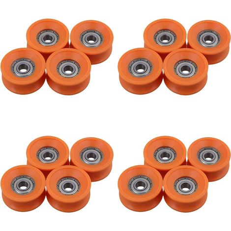 16 Pièces Séries 6X30X13mm En Plastique Enduit Scellé Roulements En Acier 606Z U Profond Guide de Rainure Poulie Rail Roulement à Billes Roulement Roue (1/5)