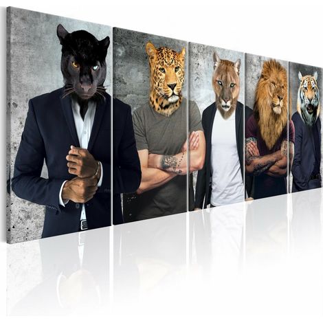 Tableau différents visages - 225 x 90 cm (1/4)