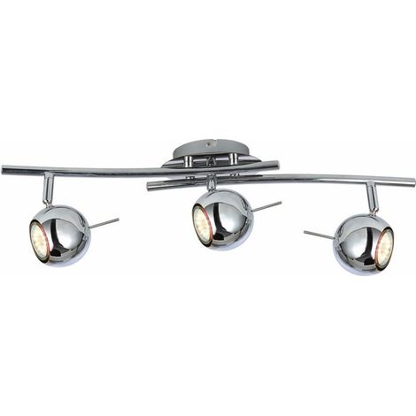 Plafonnier Reality Santorini 2 chrome 3 spots GU10
