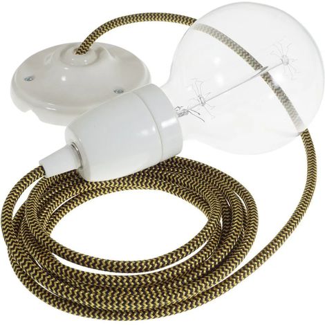Lampada a sospensione creative-cables rz24 zigzag 53W tessuto 20 cm (1/3)