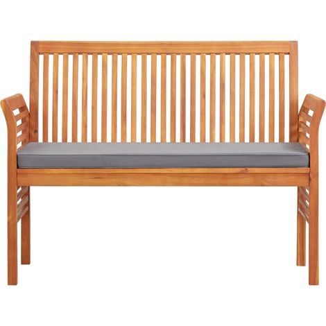 Banc de jardin,Banquette de jardin,Chaise 2 places avec coussin 120cm Bois d'acacia massif CFW32187 (1/5)