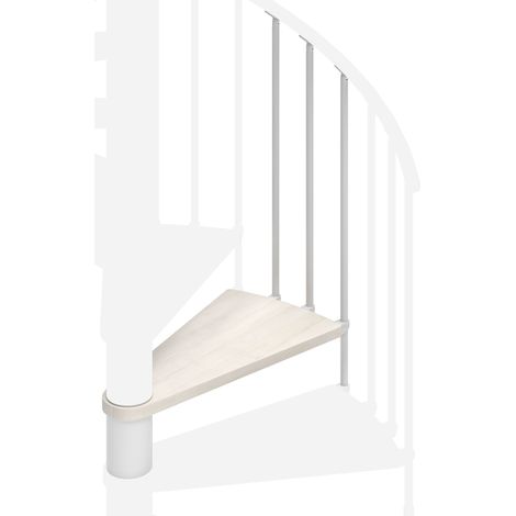 Misterstep - Gradino Supplementare con Ringhiera - Gamia Wood Ø 140 cm - Colore Legno Sbiancato 84