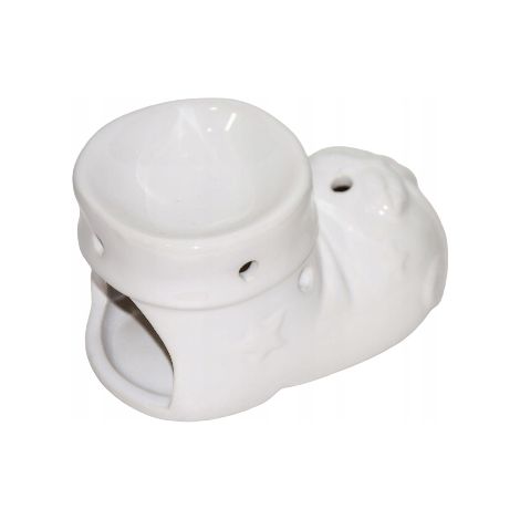 Caminetto in ceramica, ma bianco, dimensioni 12x7xH8cm (1/5)