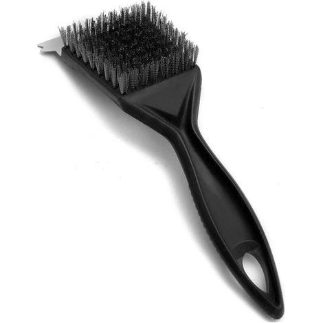 Brosse à gril en acier inoxydable, brosse métallique, outil de nettoyage avec grattoir pour grils au charbon de bois, grils électriques, fumeurs (1/5)