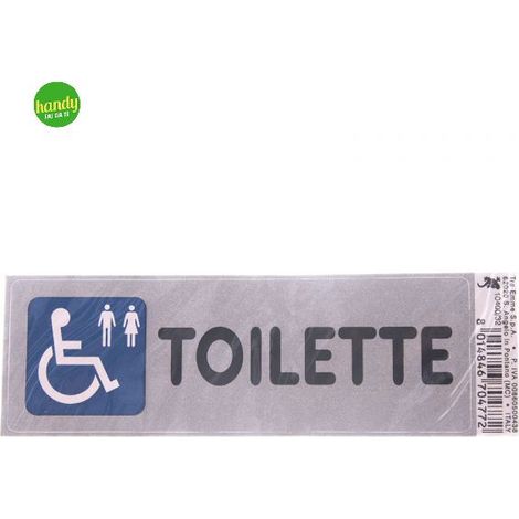 Targhetta adesiva 3M toilette 15 x 5 x 0,5 cm