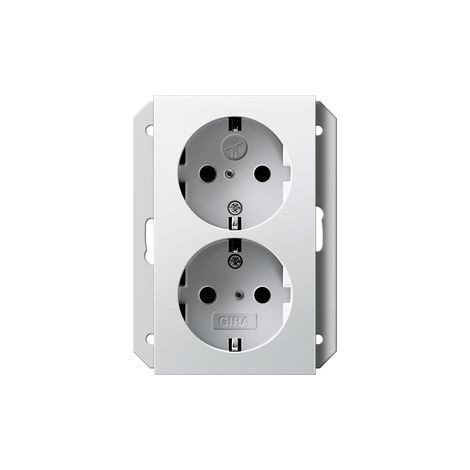 Gira Presa 2f-SCHUKO SP p. scatola UP 1f System 55 Bianco puro [273103], 2731 03