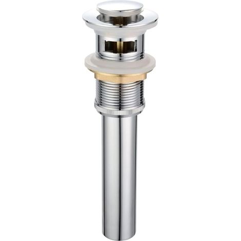 Bathroom Drain, Pop-up Drain Plug, Vanity Unit, Replacement Parts, Drain Parts, Drain Plug, Drain Pipe, with Replacement Instructions (Overflow Type) MUMU (1/4)