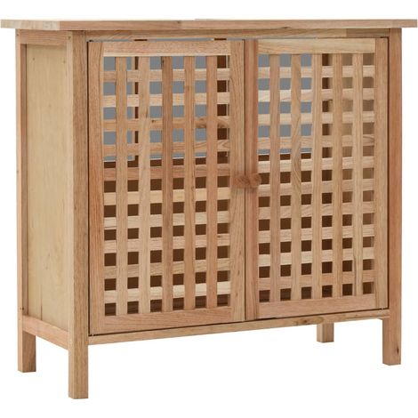 Mobile lavabo in legno massello di noce 66 x 29 x 61 cm 020006646