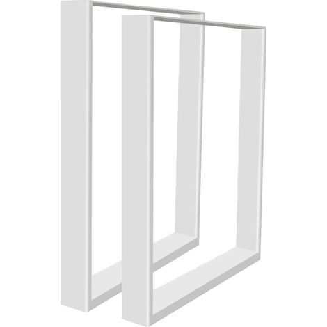 Pata de mueble, construcción de acero resistente, estética moderna, BLANCA (1/2)