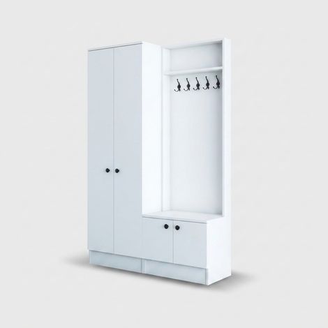 Mueble recibidor con perchero y armario ropero Nythos (1/5)