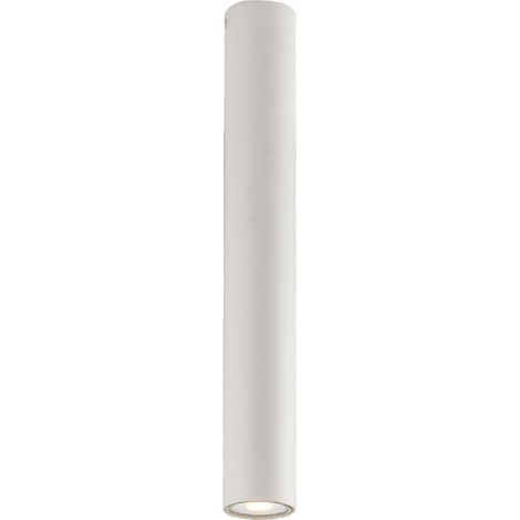 Plafoniera FLUKE cilindrica in metallo bianco 40cm. (1/2)
