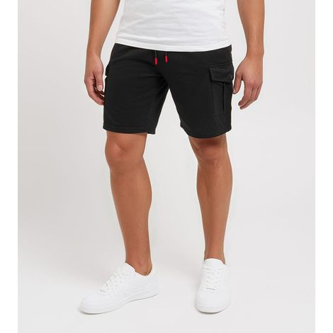 Schwarze Herren-Jogginghose mit Cargotaschen, Recea XXL