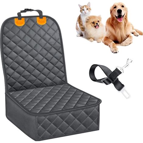 Protection de Siège Avant Voiture pour Chien Universelle, Housse Imperméable et Antidérapante en Oxford 600D avec Ceinture de Sécurité (1/5)