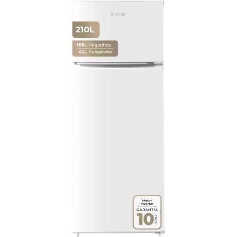 Frigorífico Combi EVVO F41 Blanco, Motor Inverter, 210L, Clase E, Diseño Compacto (1/5)