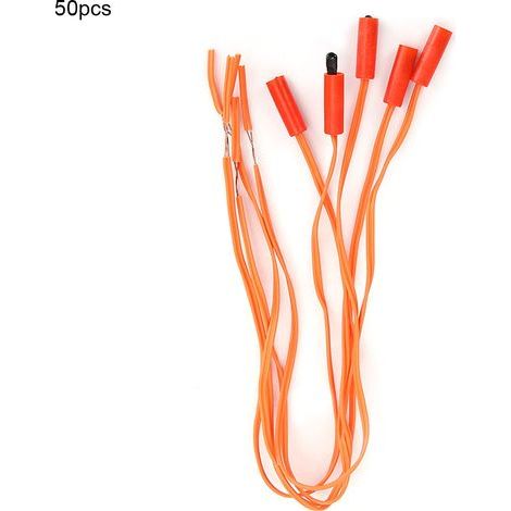 Allume-feu pyrotechnique sans fil 50 pièces avec câble de 30 cm pour feux d'artifice (1/5)