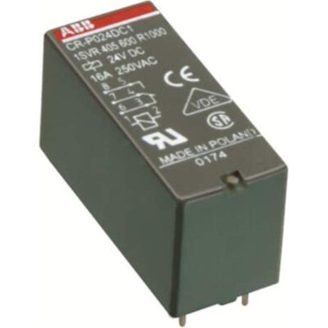 ABB CR-P024AC2 ALIMENTAZ.24VAC 2 C/O 250V/8A (1/2)