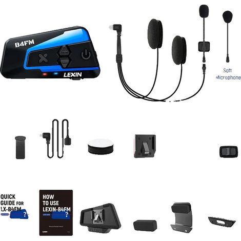 Intercom de moto, Bluetooth 5.0, prend en charge 10 pilotes, Paquet unique 1PC (1/2)