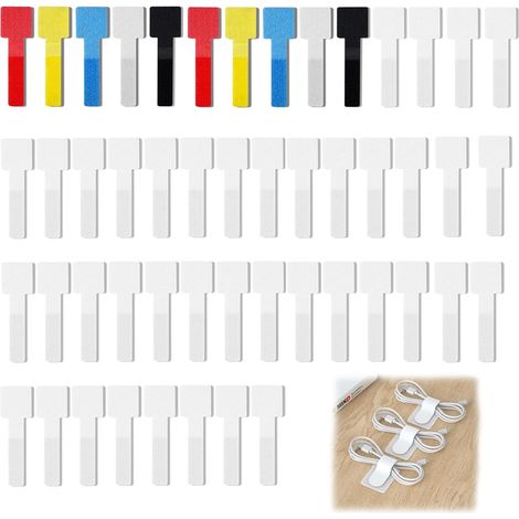 Protection Fenetre Chat sans Percer, 40 Pièces Attache Cable Adhesif, Attache Cable Mural Intempéries, Crochet Fixation Filet Chat pour Filet Chat Balcon Filet Anti Oiseaux (1/5)