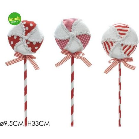 Appendino natalizio caramella general trade bianca e rossa h.33 cm (1pz)