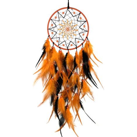 1 Attrape-rêves, filet circulaire, plumes naturelles, décoration murale, intérieur, chambre, salon (1/5)