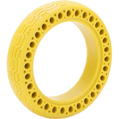 Pneu anti-crevaison 8.5x2.0 pour trottinette électrique Xiaomi M365, antidérapant et increvable, couleur jaune. (1/5)