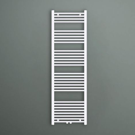 Mai & Mai Radiatore Piatto da Bagno 160x50cm, Radiatore Scaldasalviette Termoarredo da Bagno Riscaldamento Elettrico o da Acqua Calda RHE Scalda Portasciugamani in Acciaio, Bianco