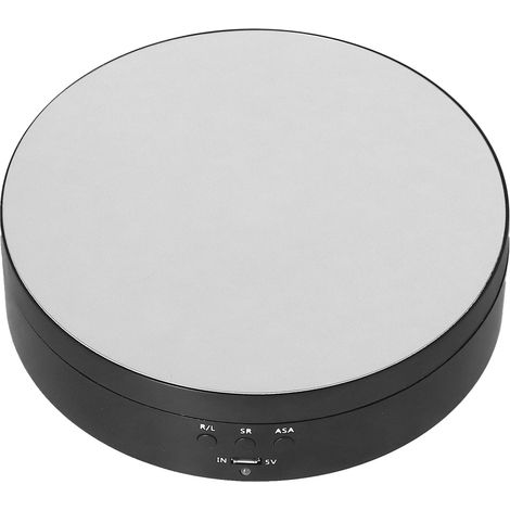 Présentoir rotatif motorisé 138 mm, plateau tournant électrique à 3 vitesses, alimentation USB, support d'exposition pour bijoux, noir (1/5)
