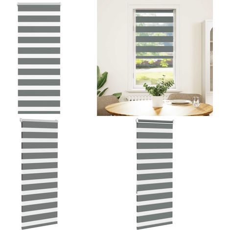 vidaXL Store zèbre gris foncé largeur du tissu 60,9 cm polyester (1/5)