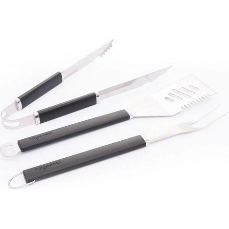 Lot de 3 ustensiles pour barbecue CharBroil Spatule Pince Fourchette