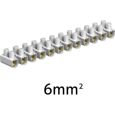 OBO Bettermann Regleta de bornes en hilera 6,0mm² polipropileno blanco, 2056224