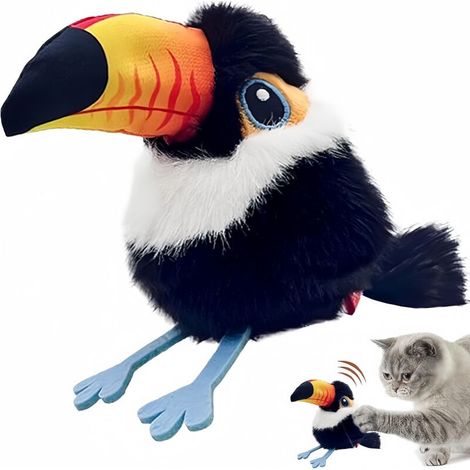 Rechargeable flying bird toy for cats