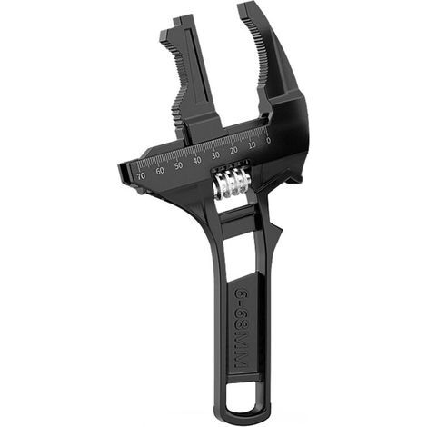 Clé et clé à molette réglables de 6 à 68 mm, outils de plomberie, grande ouverture, clé en alliage d'aluminium réglable, outils de réparation à la main pour robinet de lavabo, salle de bain,argent (1/4)