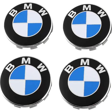NineClouds 4 pièces Auto Cache Moyeux BMW 68MM Centre de Jante Capuchons Centre Roue Badge Accessoires de décoration de Forme (1/5)