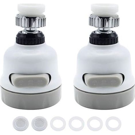 Aérateur de robinet rotatif 360°, embout filtrant économie d’eau anti-éclaboussures pour cuisine et salle de bain (1/5)