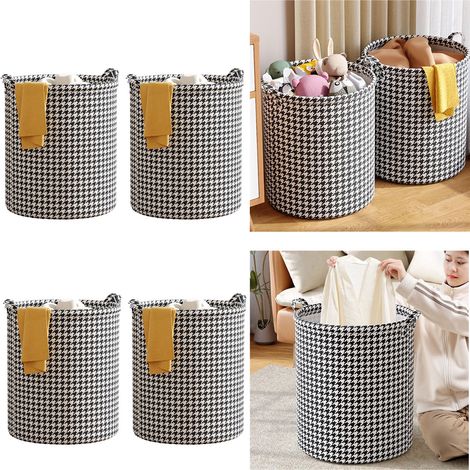 AUTRUCKER Lot de 4 grands paniers de rangement imperméables, paniers à linge pour vêtements et jouets, 40 x 57 cm (1/5)