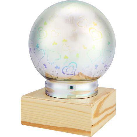 Lampe De Table En Verre - Veilleuse 3D Étoile - LED Changeante De Couleur - Alimentation USB - Pour Décoration Intérieure - 1 Pièce (1/5)