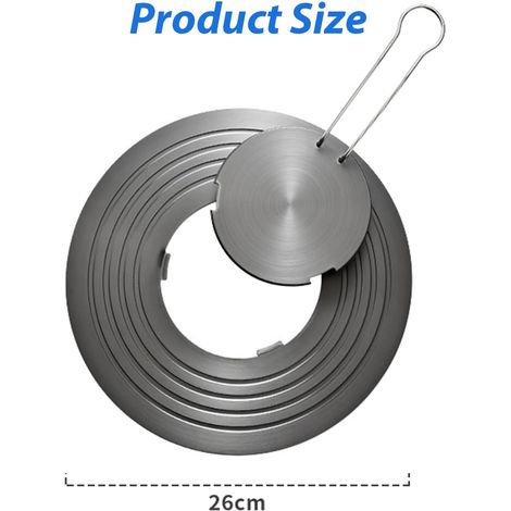 Piastra di diffusione del calore antiscivolo per fornelli a gas, 26 cm, resistente allo scolorimento, ideale per macchine da caffè e pentole - ALTRO (1/3)