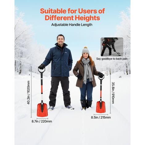 Pelle à neige pliable d'urgence - 22 cm de large pelle de (1/5)
