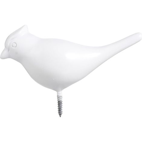 murale en résine blanche en forme d oiseau pouvant servir de (1/5)
