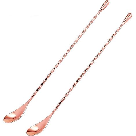 Cuillère À Mélange - Acier Inoxydable - Motif En Spirale - Pour Shaker Et Verres Hauts - 30 cm - 1 Pièce (1/5)